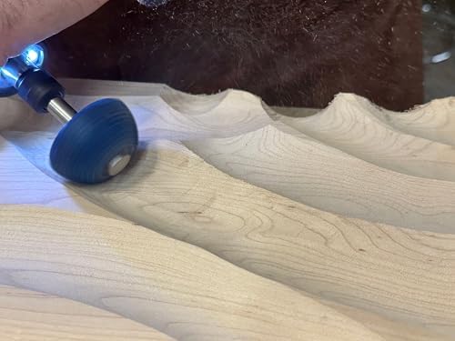 Kutzall Extreme Contour Wheels 2-1⁄2" (63.5mm) Dia. 3⁄8" (9.5mm) Bore, Coarse - Tungsten Carbide Coating. Wood Carving Die Grinder Tool for use with Ingersoll, DeWalt, Bosch Tools CW212X90