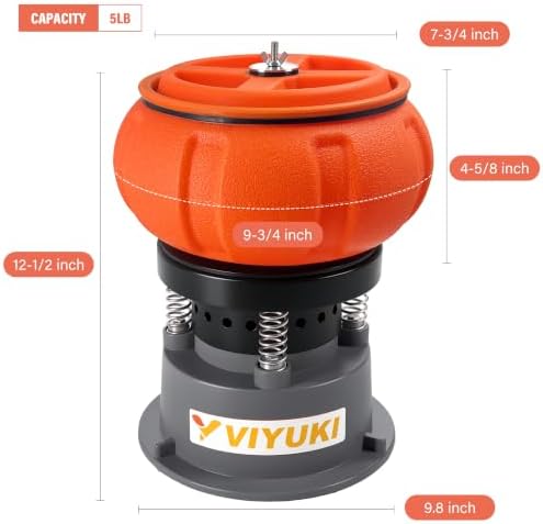 Electric 5LB Vibratory Tumbler Bowl Tumbling Polishing Machine