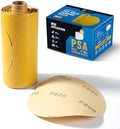 S SATC 100 PCS 6 Inch Premium Gold PSA Sanding Disc, 800 Grit Sandpaper Roll with Adhesive Sticky Back for Wood, Auto Body Repair, Marine, Paint, Metal, and Plastics