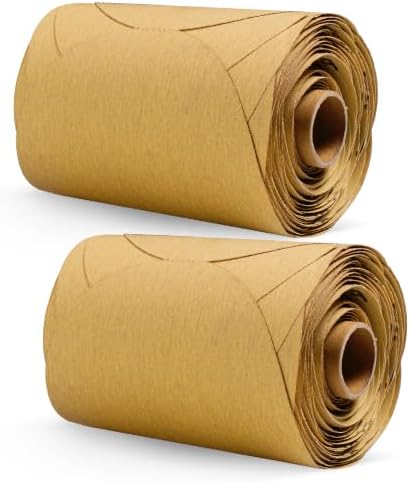 S SATC 200 PCS 6 Inch Adhesive Backed Sanding Discs 220 Grit PSA Aluminum Oxide Sandpaper Round Self-Stick Automotive Sandpaper for Woodworking Auto Paint