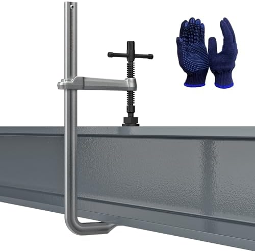 Heavy Duty 16" Inch F-Clamp w/Replaceable Pad, 5-1/2-Inch(140mm) Deep Throat, Drop Forged Steel F Style Bar Clamps for Welding, Bar Size 1-1/5" * 3/5", 2900LB Clamping Force