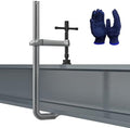 Heavy Duty 16" Inch F-Clamp w/Replaceable Pad, 5-1/2-Inch(140mm) Deep Throat, Drop Forged Steel F Style Bar Clamps for Welding, Bar Size 1-1/5" * 3/5", 2900LB Clamping Force