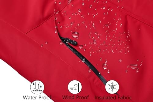 MOERDENG Women's Ski Jacket Warm Winter Coat Snowboarding Jacket