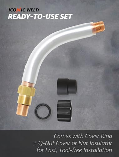Mig Welding Gun Accessories Aluminium Fixed Neck QT3-60° Replacement for Bernard style Neck QT3