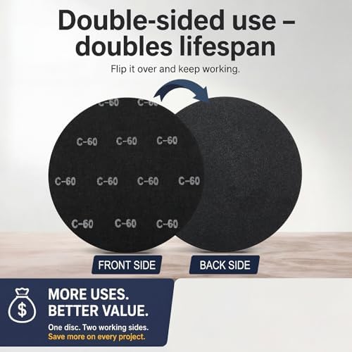 Lounsweer 12Pcs 17" Sanding Screen Disc Mesh Floor Sanding Screen, 60 Grit