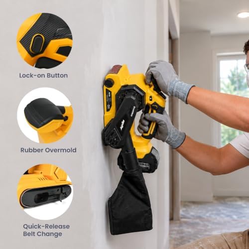 Upgraded Brushless Belt Sander Compatible with Dewalt 20V Battery