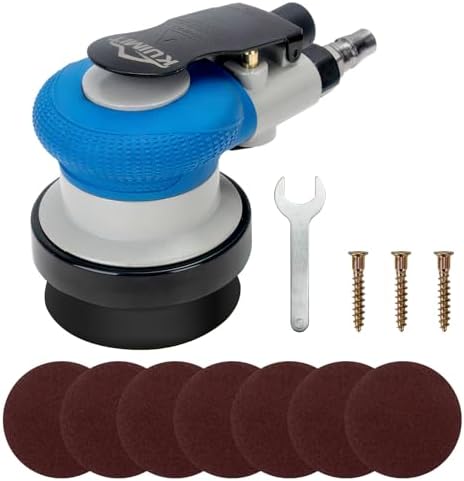 3-Inch Mini Air Sander | High-Speed 11,000 RPM Pneumatic Orbital Tool | Compact DA Sander for Auto Detailing, Spot Repair & Small Projects
