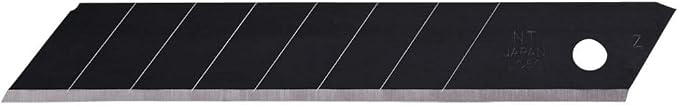 NT Cutter 18mm Heavy-Duty Ultra-Sharp Black Snap-Off Blades, 10-Blade/Pack, 1 Pack (BL13P), 58 Degree