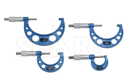 Shars 0-4" x 0.0001" Outside Micrometer Set (4 pcs) 303-2652N L)