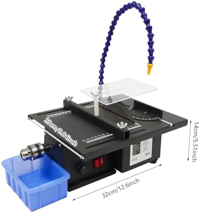 Jewelry 110V Table Saw Gem, Jewelry Rock Bench Polishing Grinding Machine Lathe, Polisher Gem Lathe Rock Saw Lapidary Polisher Buffer, Mini Table Saw DIY Grinder for Cutting, Grinding, Engraving