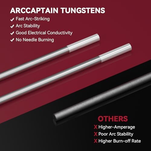 ARCCAPTAIN TIG Welding Tungsten Electrode 10-Pack 3/32"x 7" White