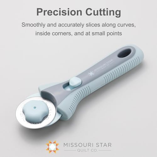 Missouri Star Rotary Cutter, 45mm Blade, Rolling Cutter Tool for Quilt Appliques and Cutting Fabrics, Essential Quilting and Sewing Supplies for DIY Craft Projects