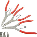 Wilde Lock Ring Plier Set 3pc Straight Right Angle and Thin Bent Curved 9" Length Made In USA G409.NP, G408.NP, and G407.NP Pliers