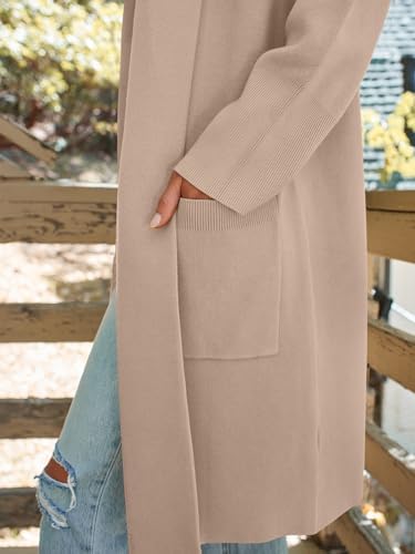 LILLUSORY Women's Long Cardigan Sweaters Fall Oversized Jacket Trench Coats