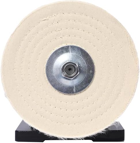 8-Inch Electric Polisher Bench Buffer Grinder - Includes 4PCs 80Ply Thic Buffing Wheels Ideal Benchtop Buffing Machine for Polishing Metal, Jewelry, Knives, Wood, Jade, and Plastic