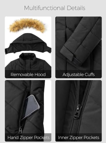 Wantdo Women's Waterproof Ski Jacket Warm Puffer Jackets Snow Winter Coat