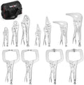 MAXPOWER 11-Piece Locking Pliers Set for Welding Fabrications with Tool Bag