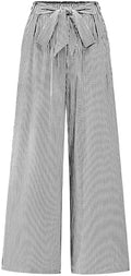 BTFBM Striped Palazzo Pants for Women Fall 2026 Wide Leg Dress Work Pants