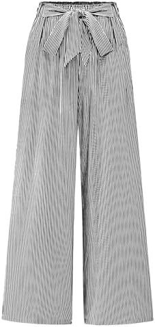 BTFBM Striped Palazzo Pants for Women Fall 2026 Wide Leg Dress Work Pants