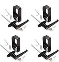 4½" Shed Door Lock L-Handle Lock kit Keyed Alike Keys and Screws, 4-1/2" Stem Barn Playhouse & Chicken Coop Door Lock with 16 Keys (4 Kits)