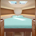 JS Sanders Collection 4PC Boat Sheet Set Universal V Berth, Aqua Blue