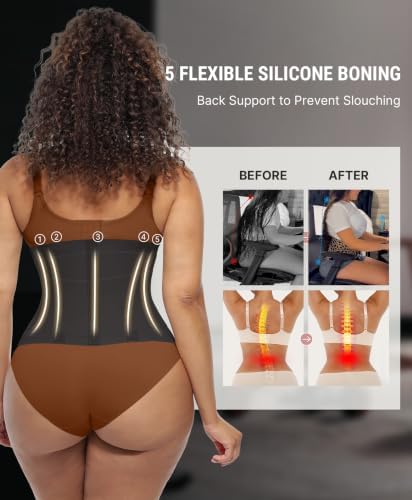 FeelinGirl Waist Trainer for Women Corset Tummy Control Faja Body Shaper