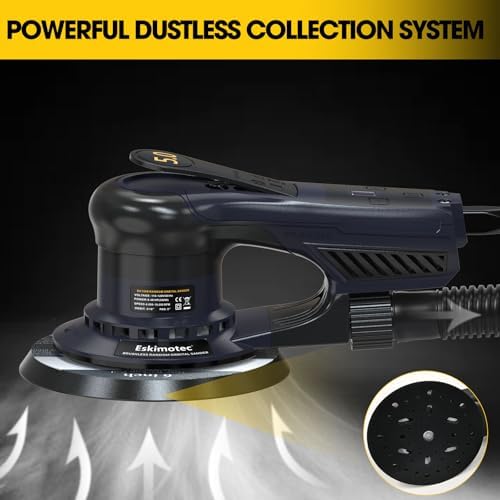 Electric 360W Random Orbital Sander with Dual 5" & 6" Pads Brushless Motor