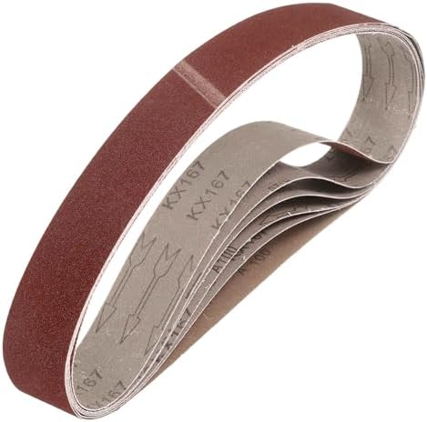 HARFINGTON 2 x 36 Inch Sanding Belts, 6 Pcs 100 Grits Aluminum Oxide