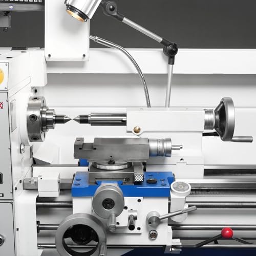 Mechmaxx 14" x 40" Industrial Metal Lathe Machine with Variable Speed DRO Gunsmith Gearhead Precision Turning Drilling Belt Drive，Model 1440GV