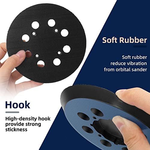 2 Pack Replacement Sanding Pads for Dewalt 5 inch 8 Hole Hook and Loop DWE64233 & N329079 Orbital Sander Backing Pad Replacement Parts Compatible with DWE6421-B2 DWE6421-B3 DWE6423/6423K DWE6421/6421K