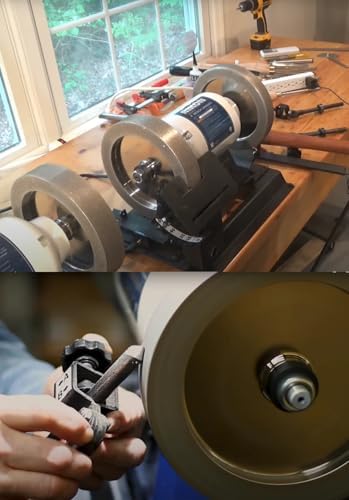 CBN Wheel 8 Inch, CBN Grinding Wheels 8" Diameter, 5/8" Bore, 1.5" Wide, 1" Down the Side, Suitable for Sharpening Woodturning and HSS Tools (600 Grit)
