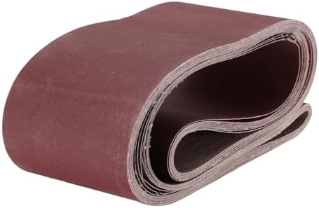 uxcell 10pcs 6" x 89" Sanding Belts 150 Grits Aluminum Oxide Abrasive Belt Sander Paper Sanding Papers for Metal Wood Grinding Polishing, Reddish Brown