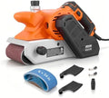 VEVOR 11.5A Belt Sander 4" x 24" Woodworking Belt Sander 6 Variable Speeds, 900-1550 FPM Sanding Machine with 10PCS Sanding Belts, 2 Dust Bags & 2-in-1 Vacuum Adapter for Woodworking Projects