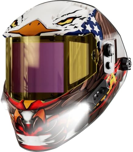 ANDELI Auto Darkening Welding Helmet 2 LED Lights Internal Digital Control