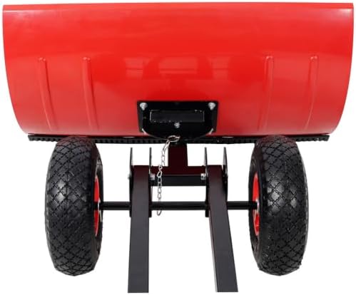29" Snow Shovel with Wheels, Heavy Duty Metal Snow Pusher with Adjustable Handle & 5 Position Angled Blade, Ergonomic Wheeled Snow Plow for Driveway Sidewalk Yard Snow Removal