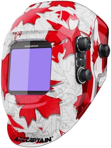 ARCCAPTAIN Auto Darkening Welding Helmet, 3.94"X3.66" Large Viewing Screen