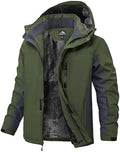 Mens Winter Snow Jacket Waterproof Ski Jackets Snowboard Rain Warm Coat Insulated Hood Fleece Lined