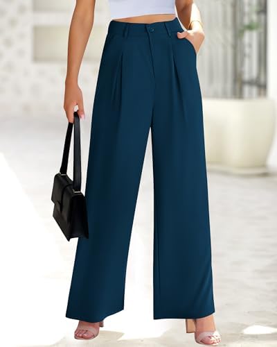 BTFBM Fall High Waisted Business Casual Palazzo Pants for Women Dressy 2026