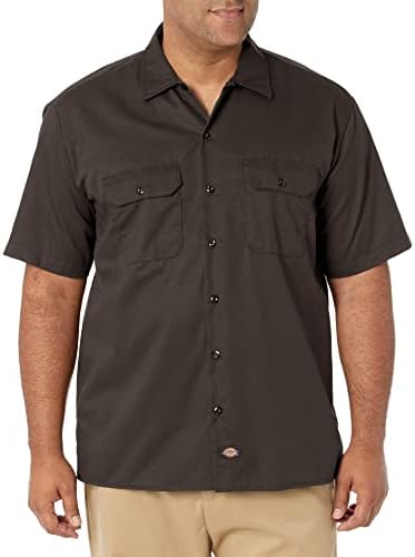 Dickies Men’s Short Sleeve Work Shirt – Durable Twill Button Down Shirts for Men, Lightweight Uniform for Daily Wear
