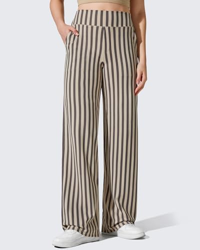 G4Free Yoga Pants for Women Wide Leg Pants with Pockets High Waisted