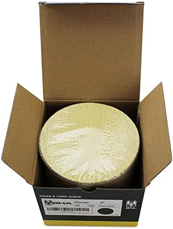 BHA 5" No Hole Hook & Loop Sanding Discs for DA Sander, 100 Grit - 100 Pack
