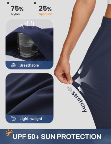 baleaf Womens Business Casual Pants Stretch Travel Pants On Airport with Zipper Pockets Dressy Slacks Golf Work Pull on
