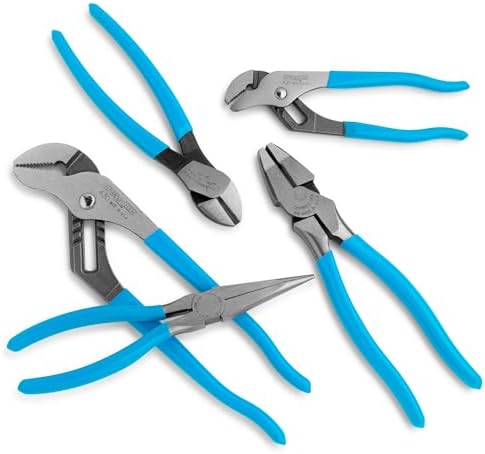 CHANNELLOCK GS-50 5pc Pliers Set | Made in USA | Forged High Carbon Steel | Includes Tongue & Groove, Linemen's, Long Nose and Cutting Pliers