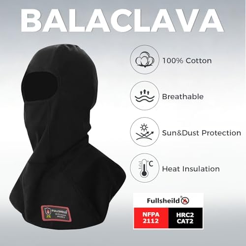 Fullsheild FR Balaclava Face Mask for Men Flame Resistant Hood Welding Cap