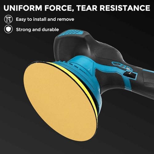 50Pcs Sanding Discs 8-7/8In 80Grit Hook and Loop Sandpapers Yellow