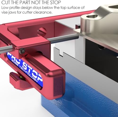 03-000 Pro Vise Stop - Low Profile CNC Milling Workstop for 6" Vises, Fast, Accurate Part Setup, Repeat Setup with Rotating Arm for Total Clearance