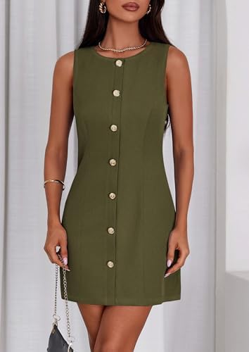 PRETTYGARDEN Women Business Casual Cocktail Work Short Dress