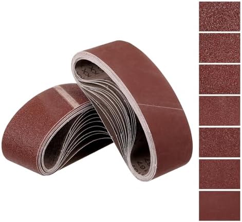 20 Pcs Sanding Belts 3 x 18 Inch 40/60/80/120/150/240/400 Grit