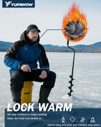Yufawow Men Winter Jacket Skiing Jacket Insulated Fleece Lined Waterproof Windbreaker for Snowboard Hiking Camping ATV Outdoor Work