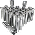 kimllier 29Pcs Mill Collets Set Mill Chuck Holder Kit 1/32-1 R8 Collet Set Threaded Internally 7/16-20 R8 Accuracy Round Spring Collet